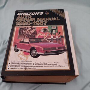 Vintage Chilton's Auto Repair Manual 1980-1987 Hardcover Book Collectors Edition